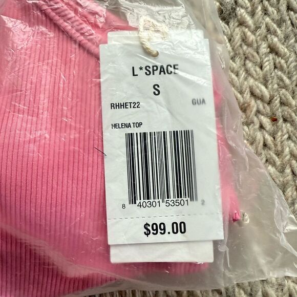NWT L*Space Helena Bikini Top Pink Size Small - Picture 4 of 4